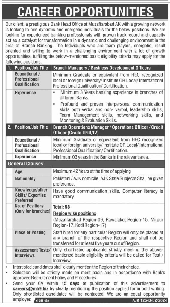 Ajk bank jobs 2024 online apply