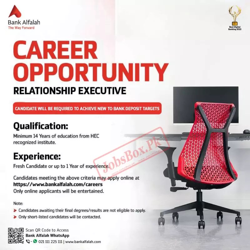 Alfalah Bank Jobs Online Apply - advertisement