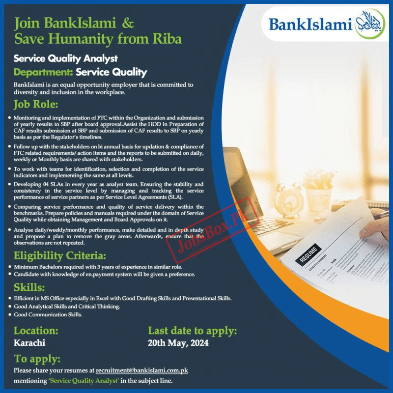 Bank Islami Pakistan Jobs 2024 Latest Advertisement 