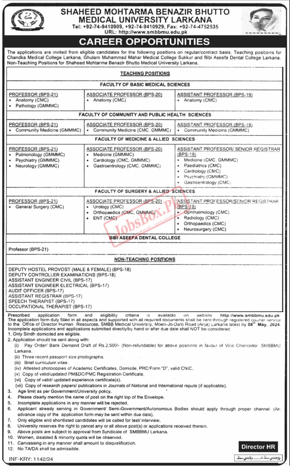 SMBBMU Jobs 2024 Online Apply